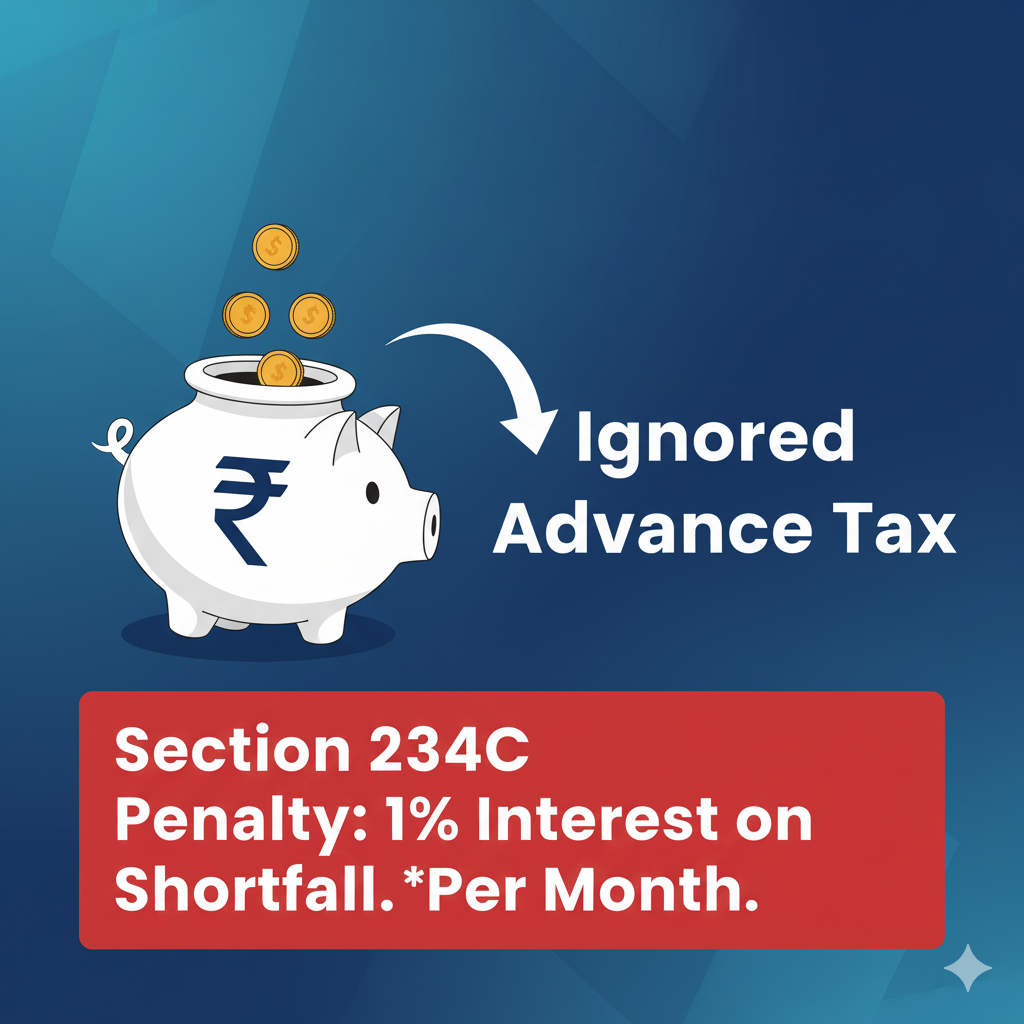 Understanding the Section 234C penalty for missed advance tax payments.